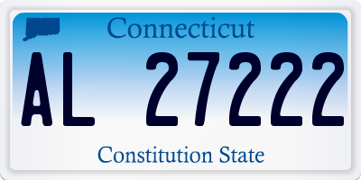 CT license plate AL27222