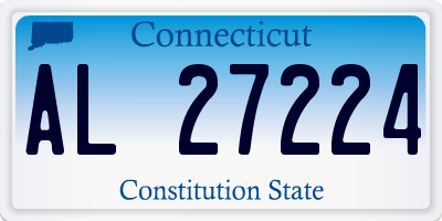 CT license plate AL27224