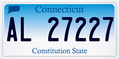 CT license plate AL27227