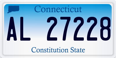 CT license plate AL27228