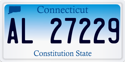 CT license plate AL27229