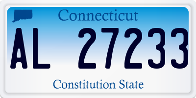 CT license plate AL27233