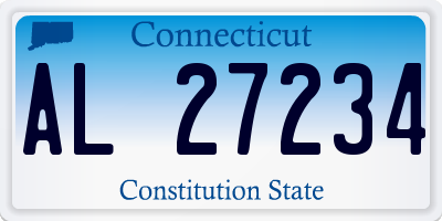 CT license plate AL27234