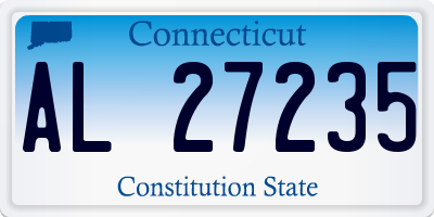 CT license plate AL27235