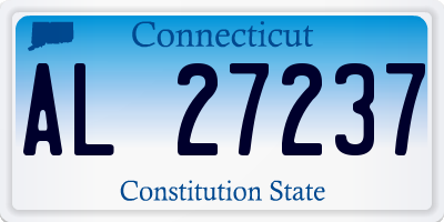 CT license plate AL27237