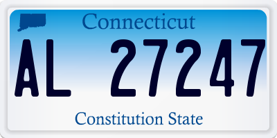 CT license plate AL27247