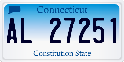 CT license plate AL27251