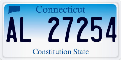 CT license plate AL27254
