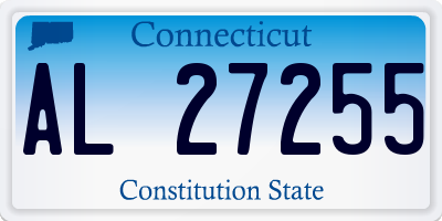 CT license plate AL27255