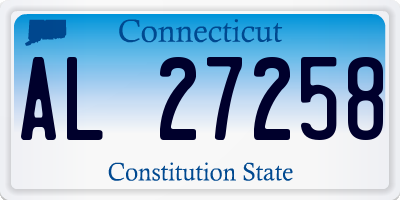 CT license plate AL27258