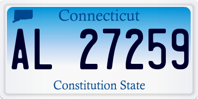 CT license plate AL27259