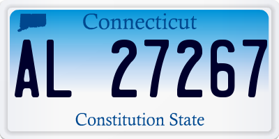 CT license plate AL27267