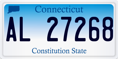 CT license plate AL27268