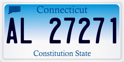 CT license plate AL27271