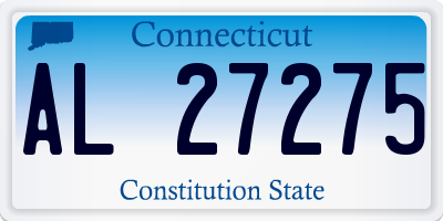 CT license plate AL27275