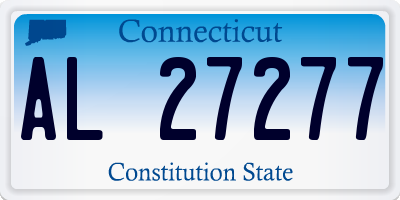 CT license plate AL27277
