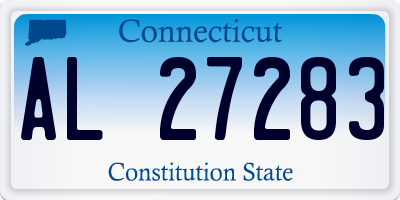 CT license plate AL27283