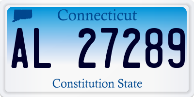 CT license plate AL27289