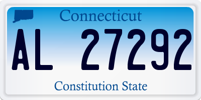 CT license plate AL27292
