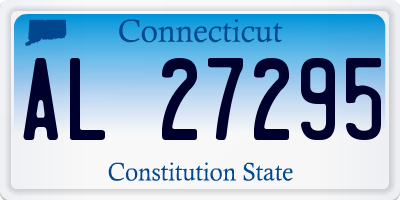 CT license plate AL27295