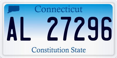 CT license plate AL27296