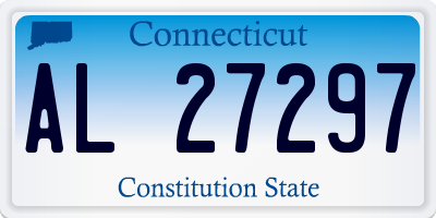CT license plate AL27297