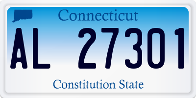 CT license plate AL27301