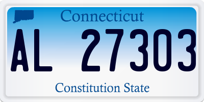 CT license plate AL27303
