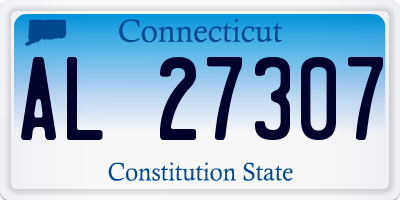 CT license plate AL27307