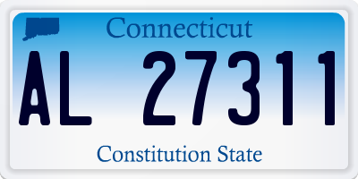 CT license plate AL27311