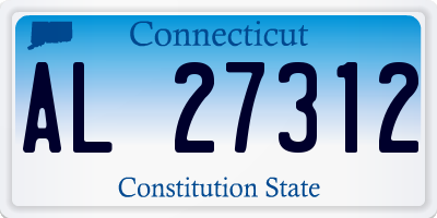 CT license plate AL27312