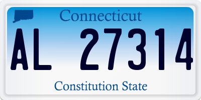 CT license plate AL27314