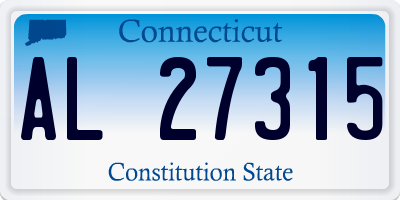 CT license plate AL27315