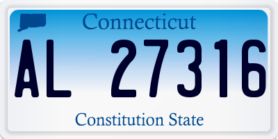 CT license plate AL27316