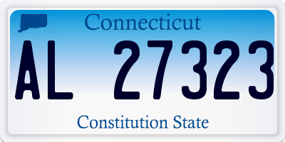 CT license plate AL27323