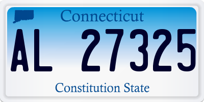 CT license plate AL27325