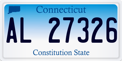 CT license plate AL27326
