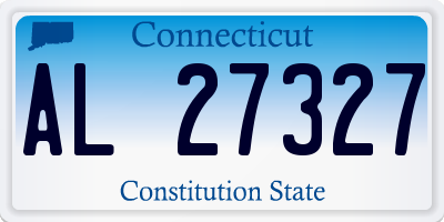 CT license plate AL27327