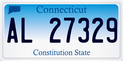 CT license plate AL27329
