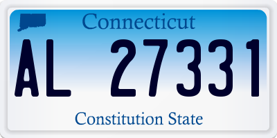 CT license plate AL27331