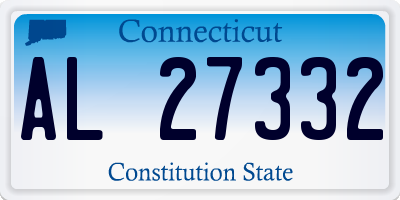 CT license plate AL27332