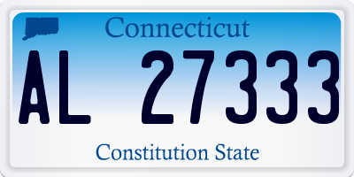 CT license plate AL27333