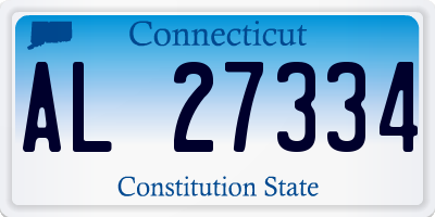 CT license plate AL27334