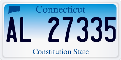CT license plate AL27335