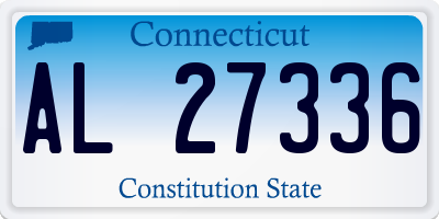 CT license plate AL27336