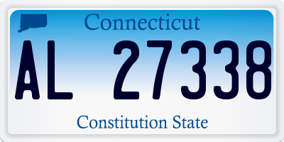 CT license plate AL27338