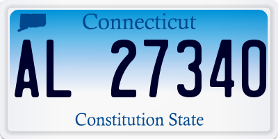 CT license plate AL27340