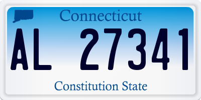 CT license plate AL27341