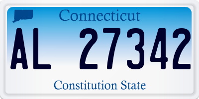 CT license plate AL27342
