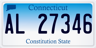 CT license plate AL27346